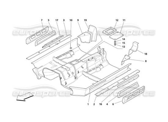 a part diagram from the Maserati 4200 parts catalogue