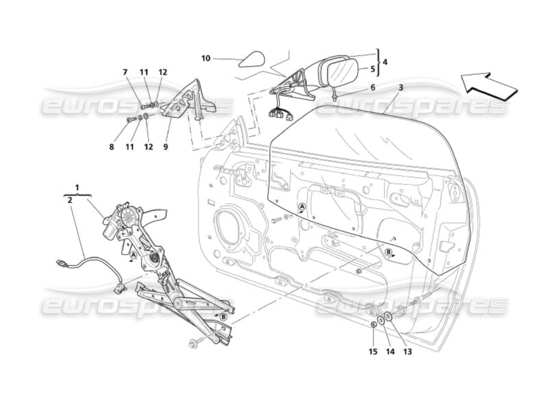 a part diagram from the Maserati 4200 parts catalogue