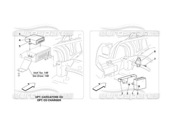 a part diagram from the Maserati 4200 parts catalogue