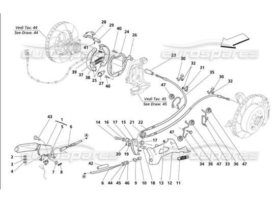 a part diagram from the Maserati 4200 parts catalogue