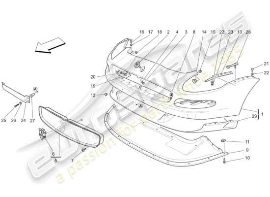 a part diagram from the Maserati 4200 parts catalogue