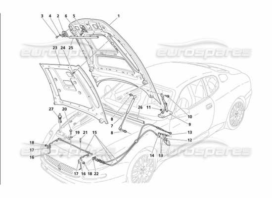 a part diagram from the Maserati 4200 parts catalogue