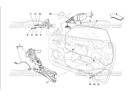 a part diagram from the Maserati 4200 parts catalogue