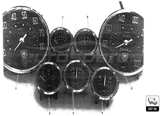 a part diagram from the Lamborghini 400 parts catalogue