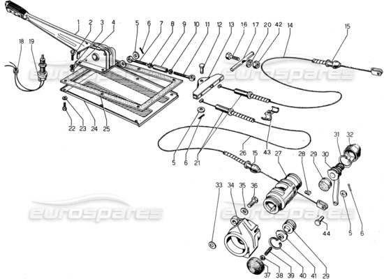 a part diagram from the Lamborghini Urraco parts catalogue