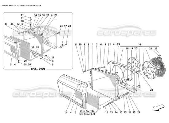 a part diagram from the Maserati 4200 parts catalogue