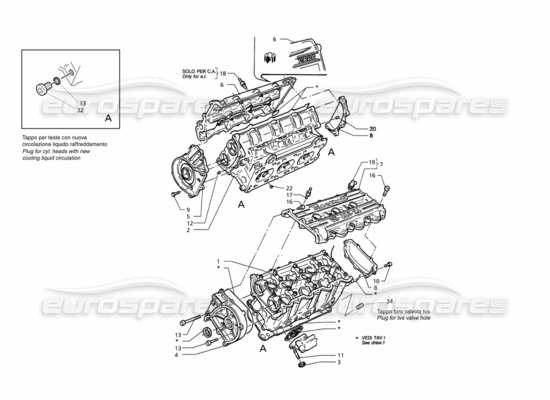 a part diagram from the Maserati Quattroporte (1996-2001) parts catalogue