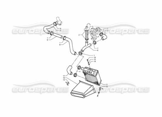 a part diagram from the Maserati Quattroporte (1996-2001) parts catalogue