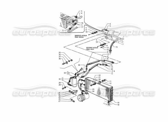 a part diagram from the Maserati Quattroporte (1996-2001) parts catalogue