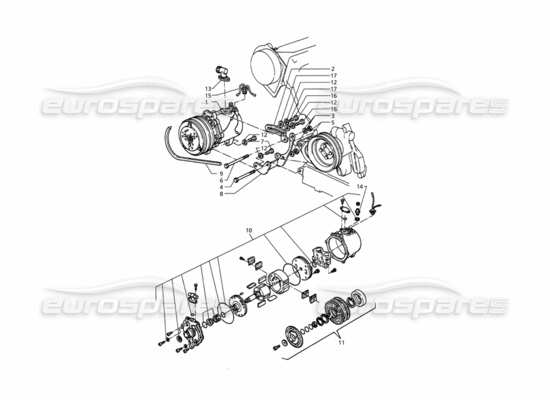 a part diagram from the Maserati Quattroporte (1996-2001) parts catalogue