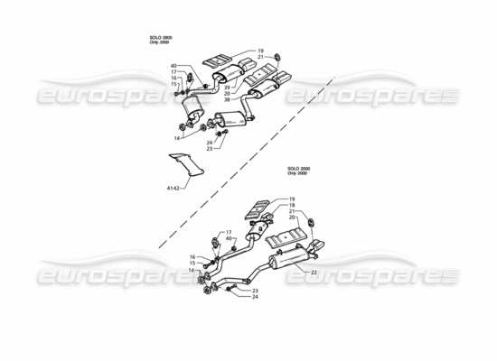 a part diagram from the Maserati Quattroporte (1996-2001) parts catalogue