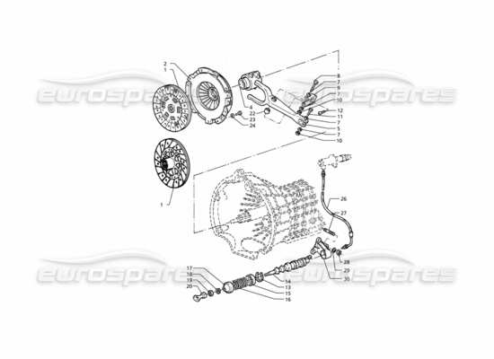 a part diagram from the Maserati Quattroporte (1996-2001) parts catalogue