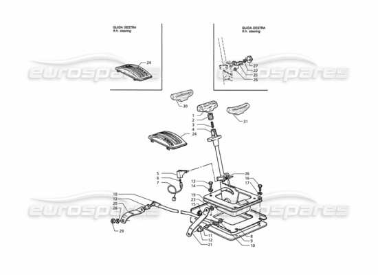 a part diagram from the Maserati Quattroporte (1996-2001) parts catalogue