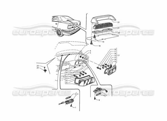 a part diagram from the Maserati Quattroporte (1996-2001) parts catalogue