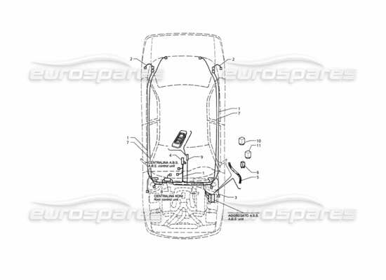 a part diagram from the Maserati Quattroporte (1996-2001) parts catalogue