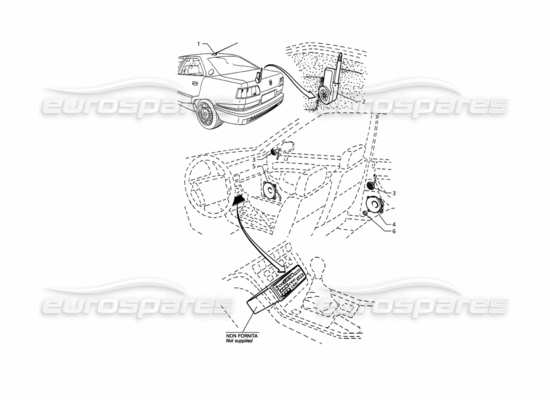 a part diagram from the Maserati Quattroporte (1996-2001) parts catalogue