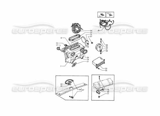 a part diagram from the Maserati Quattroporte (1996-2001) parts catalogue