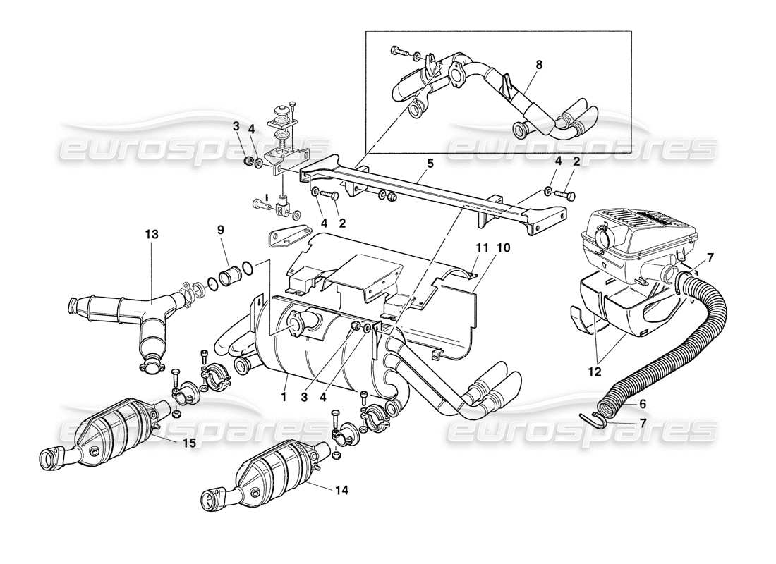 Ferrari 355 Challenge (1999) Exhaust System - Air Intake Parts Diagram