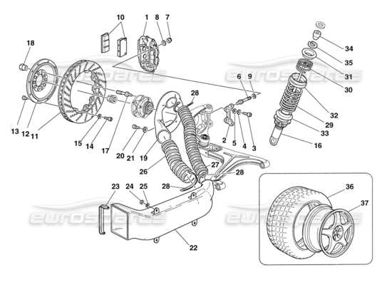 a part diagram from the Ferrari 355 parts catalogue