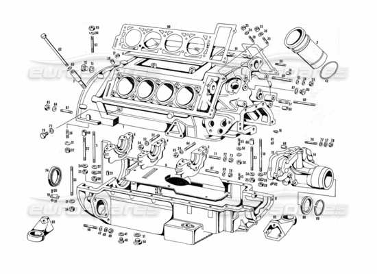 a part diagram from the Maserati Indy parts catalogue