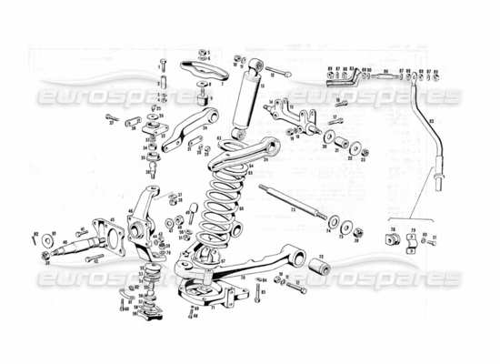 a part diagram from the Maserati Indy parts catalogue