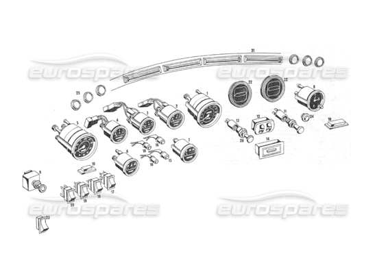 a part diagram from the Maserati Indy parts catalogue