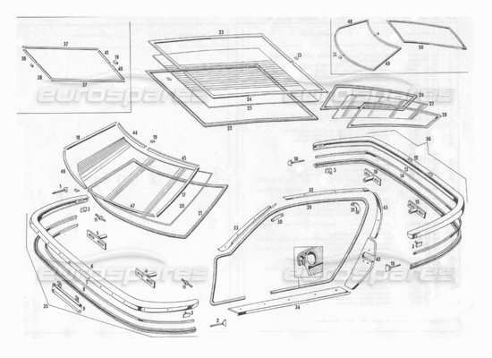 a part diagram from the Maserati Indy parts catalogue