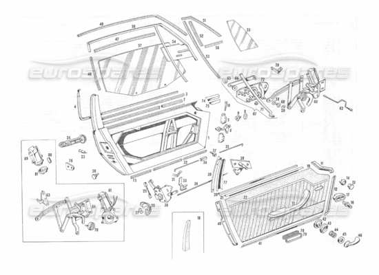 a part diagram from the Maserati Indy parts catalogue