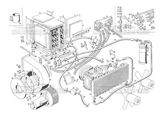 a part diagram from the Maserati Indy parts catalogue