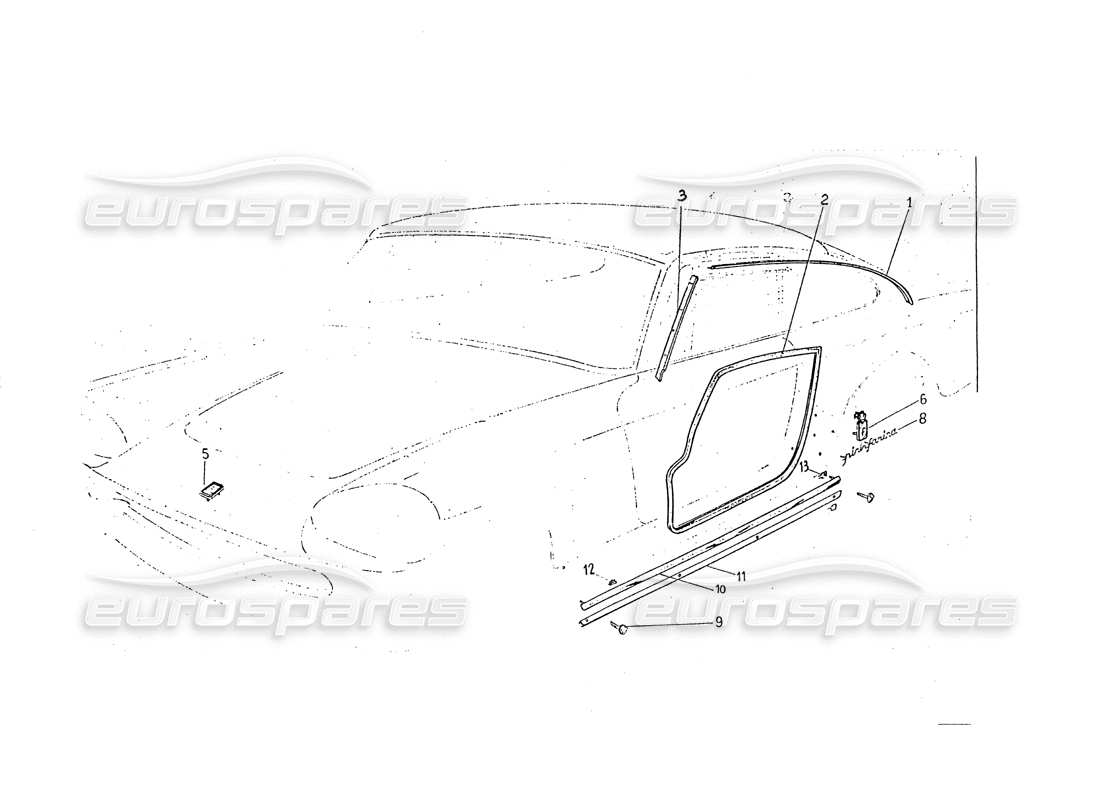 Ferrari 330 GT 2+2 (Coachwork) Inner Frames (edition 2) Parts Diagram