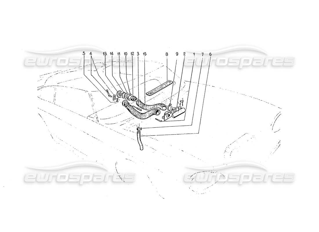 Ferrari 330 GT 2+2 (Coachwork) Inner Heating vents (edition 1) Parts Diagram