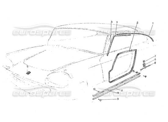 a part diagram from the Ferrari 330 and 365 parts catalogue