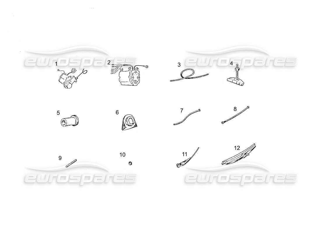 Ferrari 250 GT (Coachwork) Wipers Parts Diagram