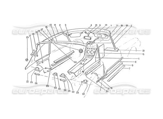 a part diagram from the Ferrari 330 and 365 parts catalogue