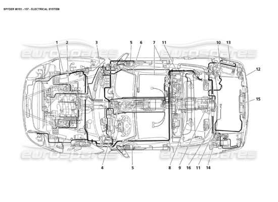 a part diagram from the Maserati 4200 parts catalogue