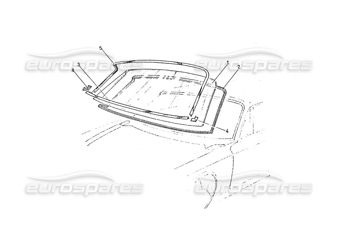 Ferrari 365 GT 2+2 (Coachwork) FRONT SCREEN Parts Diagram