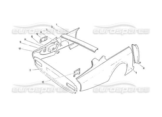 a part diagram from the Ferrari 330 and 365 parts catalogue