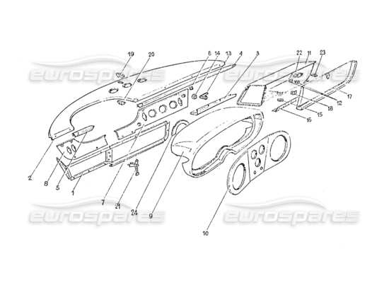 a part diagram from the Ferrari 330 and 365 parts catalogue