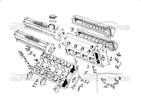 a part diagram from the Maserati Bora parts catalogue