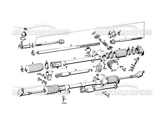 a part diagram from the Maserati Bora parts catalogue