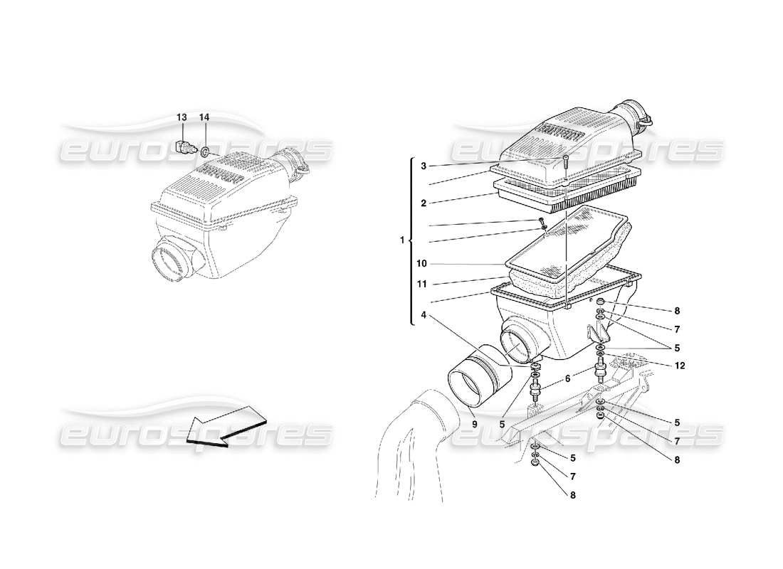 Ferrari 456 GT/GTA AIR INTAKE Parts Diagram