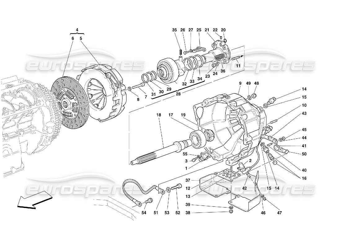 Ferrari 456 GT/GTA Clutch - Controls -Not for 456 GTA Parts Diagram