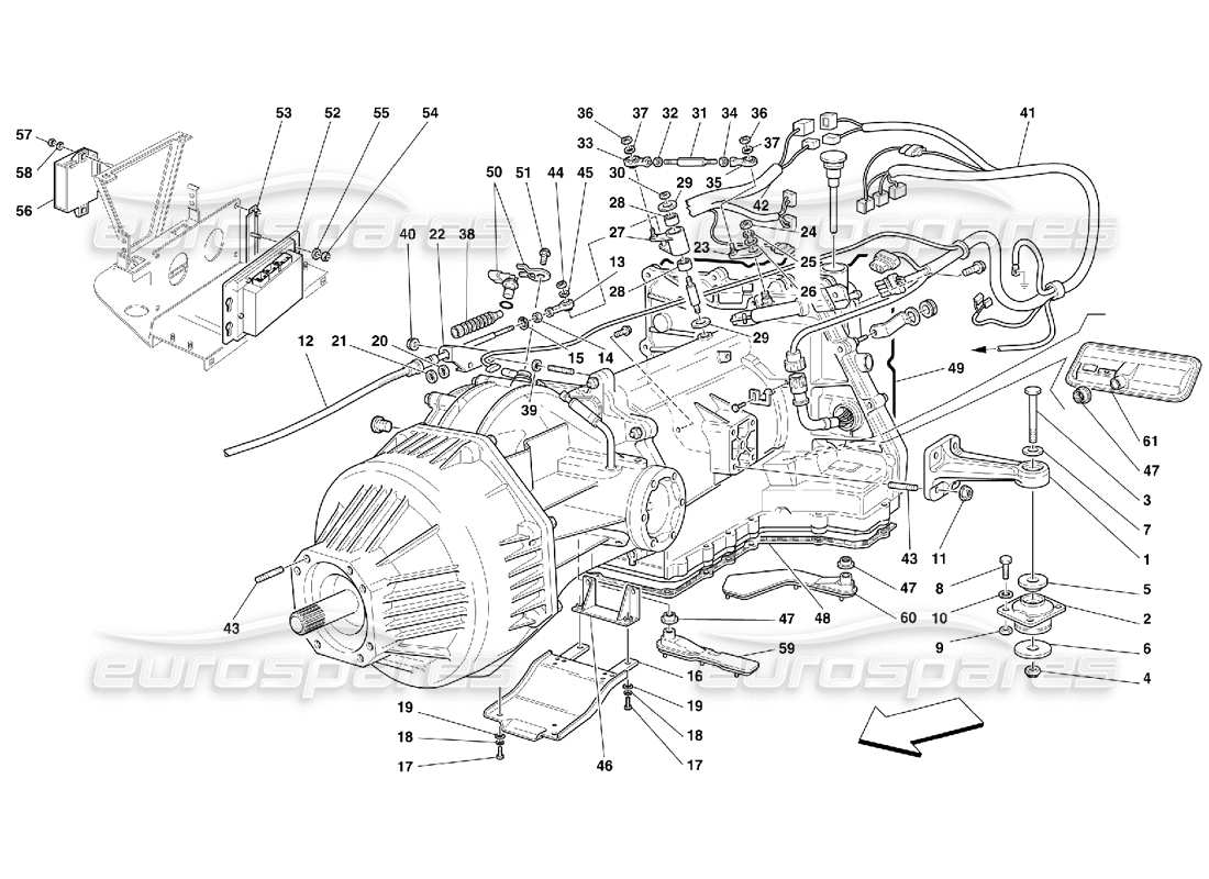 Ferrari 456 GT/GTA Complete Gearbox -Valid for 456 GTA Parts Diagram