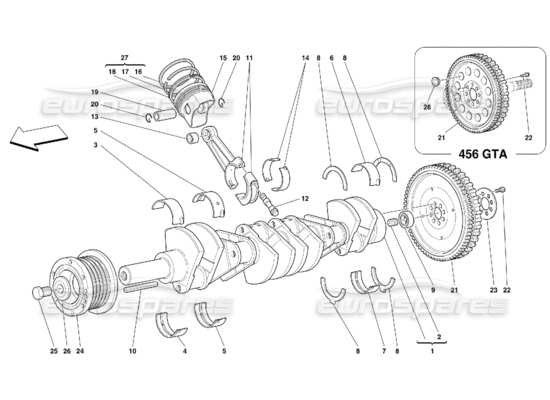 a part diagram from the Ferrari 456 parts catalogue