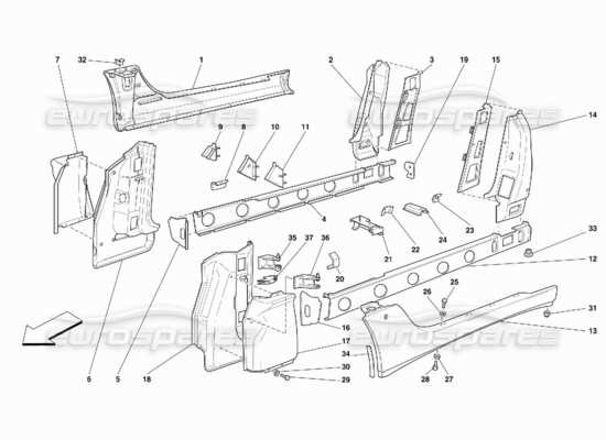 a part diagram from the Ferrari 456 parts catalogue