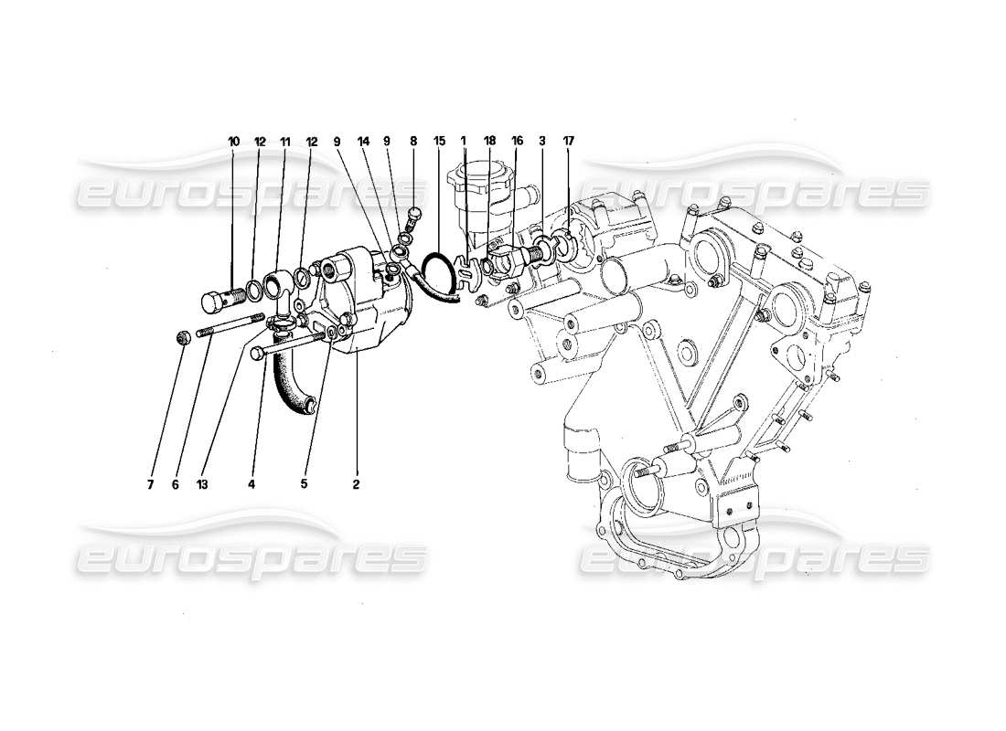 Ferrari 412 (Mechanical) Brake Booster Vacuum Pump Parts Diagram