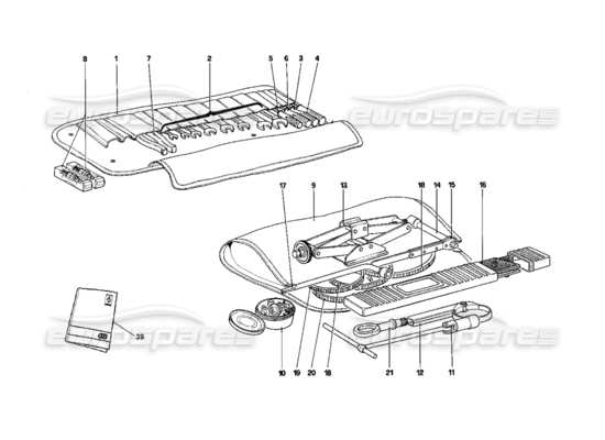 a part diagram from the Ferrari 412 parts catalogue