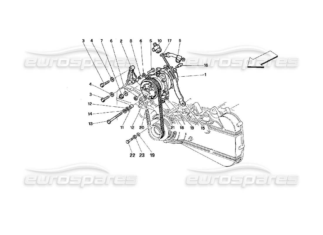 Ferrari 512 TR AIR CONDITIONING COMPRESSOR Parts Diagram