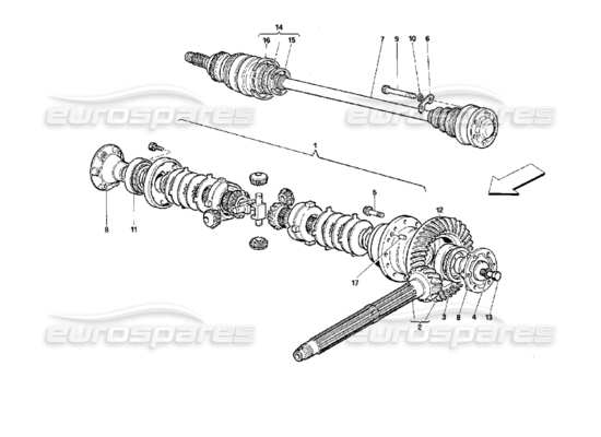 a part diagram from the Ferrari 512 parts catalogue