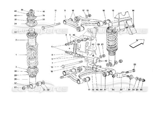 a part diagram from the Ferrari 512 parts catalogue